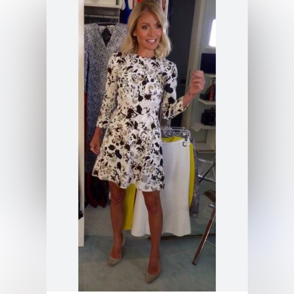 A.L.C. Monochrome Floral Dress with Gold Highlights - Picture 2 of 11